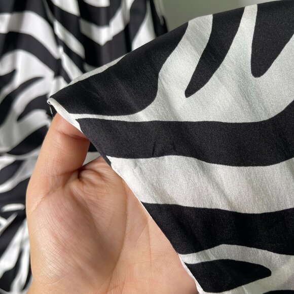 NWT Ronny Kobo Women's Black White Kiara Long Sleeve Midi Dress Size Small - Picture 10 of 15